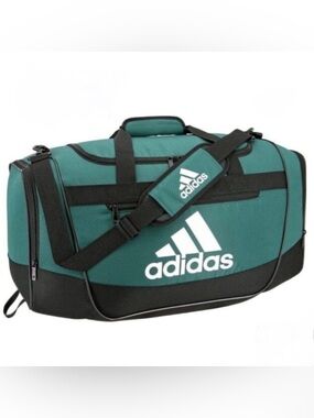 adidas Defender III green duffle bag 24x13x12 Emerald Green, multi-compartments